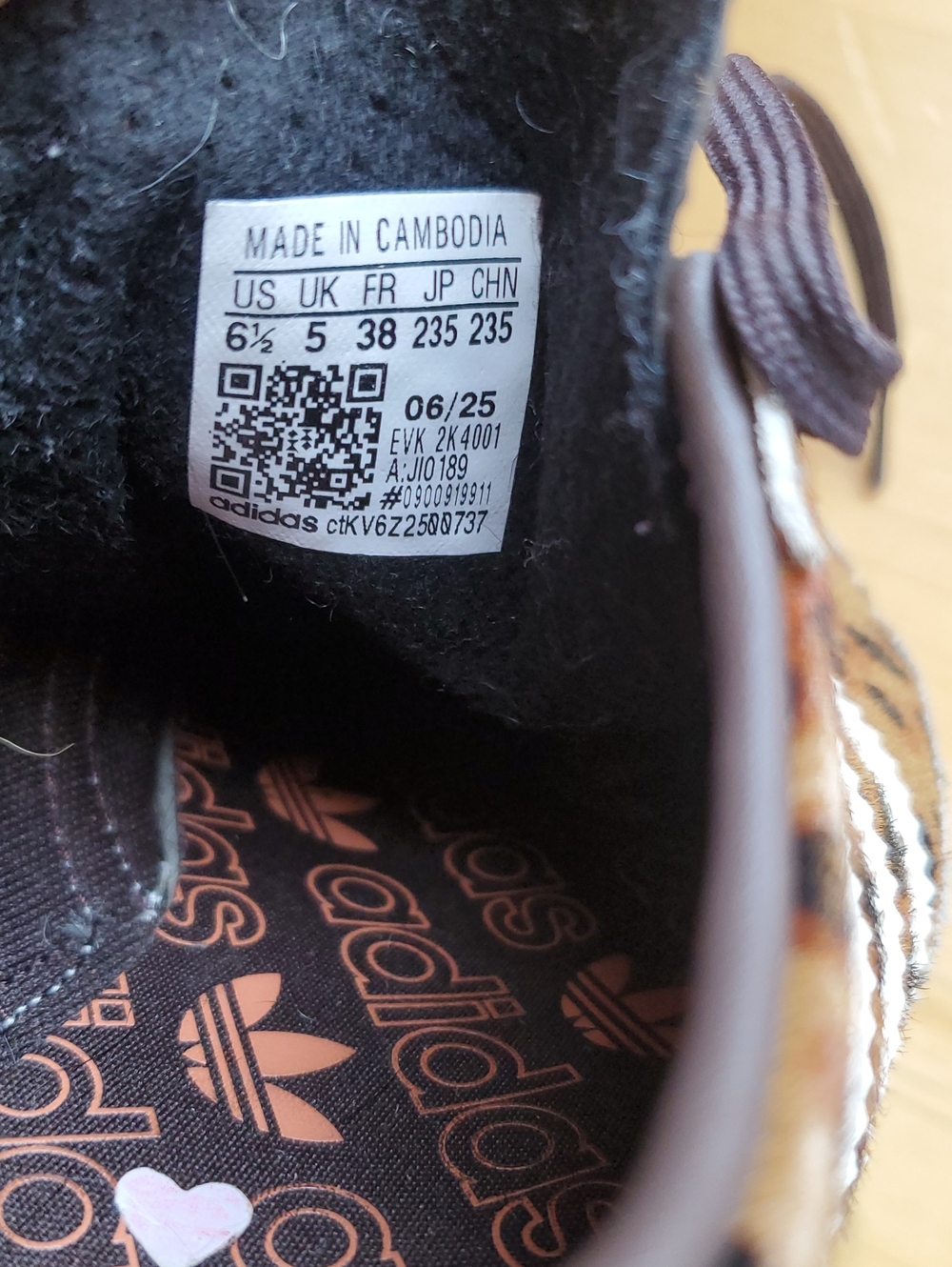 adidas Leopard-Print Trainers with White Stripes - Picture 9 of 9